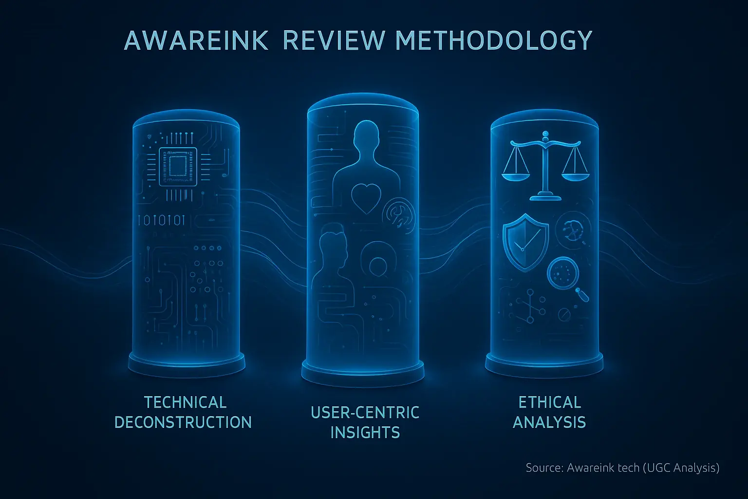 AwareInk's review: 3 interconnected pillars (tech analysis, user insights, ethics) for unbiased mood-adaptive tattoo guides.